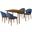 Westmont and Juno Blue and Walnut 5-Piece Dining Set