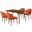 Westmont and Juno Orange and Walnut 5-Piece Dining Set