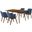 Westmont and Renzo Blue and Walnut 5-Piece Dining Set