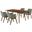 Westmont and Renzo Charcoal and Walnut 5-Piece Dining Set