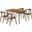 Westmont Santana 5 Piece Wood Dining Set In Walnut/Charcoal