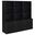 Westpark 3-piece Wall Unit Bookcase Set with USB In Black