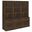 Westpark 3-piece Wall Unit Bookcase Set with USB In Dark Pine