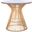 Whent Round Accent Table in Natural and Black
