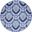 Whimsicle 5' x 5' Round Farmhouse Indoor Rug In Blue