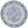 Whimsicle 5' x 5' Round Farmhouse Indoor Rug In Grey and Blue