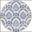 Whimsicle 5' x 5' Round Farmhouse Indoor Rug In Ivory and Navy