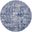 Whimsicle 5' x 5' Round Modern Indoor Rug In Ivory and Navy
