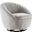 Whirr Tufted Fabric Swivel Chair In Black Light Gray