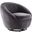 Whirr Tufted Performance Velvet Swivel Chair In Black Gray