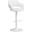 White Metal Barstool With Hydraulic Lift
