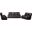 Whitman Powered By Freemotion Power Reclining Sofa Loveseat and Recliner In Black