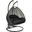 Wicker Hanging 2 person Egg Swing Chair Charcoal and Black