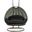 Wicker Hanging 2 person Egg Swing Chair In Beige and Black