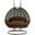Wicker Hanging 2 person Egg Swing Chair In Beige and Brown