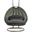 Wicker Hanging 2 person Egg Swing Chair In Beige and Dark Grey
