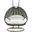 Wicker Hanging 2 person Egg Swing Chair In Beige and White