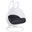 Wicker Hanging 2 person Egg Swing Chair White and Black