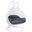 Wicker Hanging 2 person Egg Swing Chair White and Dark Grey
