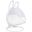 Wicker Hanging 2 Person Egg Swing Chair in White