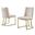 Will Double Minimalistic Side Chairs Set of 2 In Cream Velvet and Gold Chrome Legs