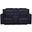 Willow Console Loveseat with Dual Recliners In Black
