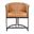 Wilshire Genuine Leather Dining Chair In Caramel