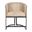 Wilshire Genuine Leather Dining Chair In Stone