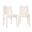 Wilson Upholstered Vintage Dining Chair Set of 2 In Ivory