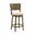Winsley Swivel Counter Height Bar Stool In Putty Brown and White