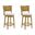 Winsley Swivel Counter Height Bar Stool Set of 2 In Amber Glow and White