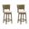 Winsley Swivel Counter Height Bar Stool Set of 2 In Putty Brown and White