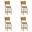 Winsley Swivel Counter Height Bar Stool Set of 4 In Amber Glow and White