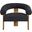Winston Boucle Fabric Accent Chair In Black/Natural