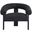 Winston Boucle Fabric Accent Chair In Black