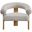 Winston Boucle Fabric Accent Chair In Cream/Natural