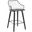 Winston Farmhouse Counter Stool In Black Wood And Black Metal