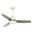 Wisp 44 Inch Ceiling Fan with LED Light Kit and Handheld Remote In Fresh White and Painted Pewter