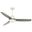 Wisp 52 Inch Ceiling Fan with LED Light Kit and Handheld Remote In Fresh White and Painted Pewter