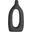 Wood 14 Inch Cut-Out Vase In Black