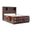 Wood King with Ten Drawers Bed Frame In Espresso