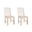 Wood Ladder Back Dining Side Chairs Set of 2 In White