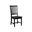 Wood Slat Back Dining Side Chair In Black
