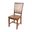 Wood Slat Back Dining Side Chair In Chestnut