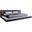 Wood Upholstered King Bed Frame In Brown and Gray