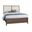 Woodbridge King Upholstered Bed In Dark Cashmere and White