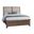 Woodbridge Queen Upholstered Bed With Storage In Dark Cashmere and Grey