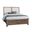Woodbridge Queen Upholstered Bed With Storage In Dark Cashmere and White