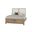 Woodbridge Queen Upholstered Bed With Storage In Shadow Grey and White