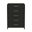 Woodridge 5-Drawer Chest In Black and Grain